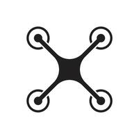 eps10 nero vettore drone quadricottero icona isolato su sfondo bianco. simbolo della fotocamera volante in uno stile moderno e alla moda piatto semplice per il design del tuo sito web, interfaccia utente, logo, pittogramma e applicazione mobile