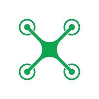 eps10 icona quadrirotore drone vettore verde isolata su sfondo bianco. simbolo della fotocamera volante in uno stile moderno e alla moda piatto semplice per il design del tuo sito web, interfaccia utente, logo, pittogramma e applicazione mobile