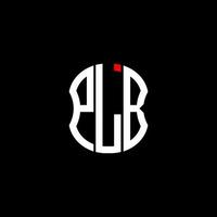 plb lettera logo design creativo astratto. plb design unico vettore