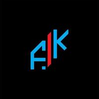 fk lettera logo design creativo con grafica vettoriale