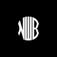 nwb lettera logo astratto design creativo. nwb design unico vettore