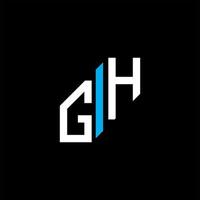 gh lettera logo design creativo con grafica vettoriale