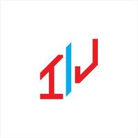 ij lettera logo design creativo con grafica vettoriale