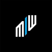 mw lettera logo design creativo con grafica vettoriale