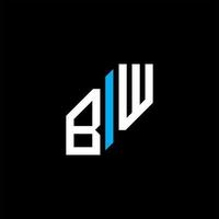 bw lettera logo design creativo con grafica vettoriale