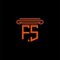fs lettera logo design creativo con grafica vettoriale
