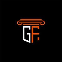 gf lettera logo design creativo con grafica vettoriale