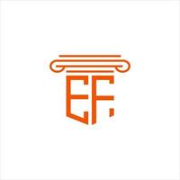 ef lettera logo design creativo con grafica vettoriale