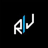 rj lettera logo design creativo con grafica vettoriale