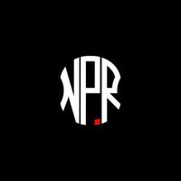 npr lettera logo design creativo astratto. npr design unico vettore