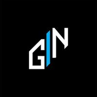 gn lettera logo design creativo con grafica vettoriale