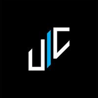 uc lettera logo design creativo con grafica vettoriale