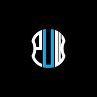 puw lettera logo design creativo astratto. design unico vettore