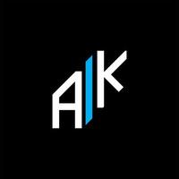 ak lettera logo design creativo con grafica vettoriale