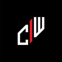 cw lettera logo design creativo con grafica vettoriale