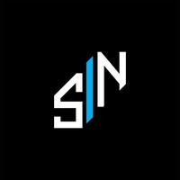 sn lettera logo design creativo con grafica vettoriale