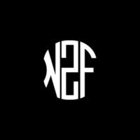 nzf lettera logo design creativo astratto. nzf design unico vettore