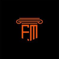 fn lettera logo design creativo con grafica vettoriale