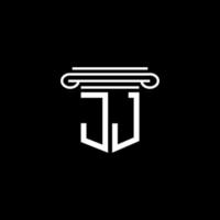 jj lettera logo design creativo con grafica vettoriale