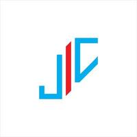 jc lettera logo design creativo con grafica vettoriale