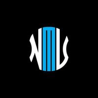 nmu lettera logo astratto design creativo. nmu design unico vettore