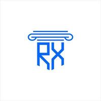 rx lettera logo design creativo con grafica vettoriale