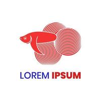 logo mascotte, pesce betta, design unico e moderno ed elegante vettore