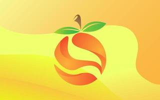 disegno del logo 3d arancione vettore
