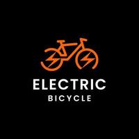 bici elettrica logo design vettore vettore