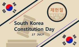 modello di celebrazione del giorno della costituzione della corea del sud vettore