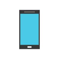 semplice telefono piatto con icona pulsante clip art illustrazione dispositivo tecnologia touchscreen vettore