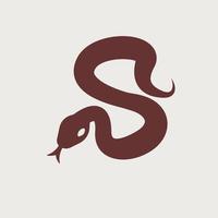 simbolo dell'icona del logo del serpente vettore