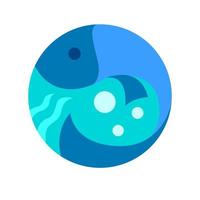 simbolo dell'icona del logo di pesce vettore