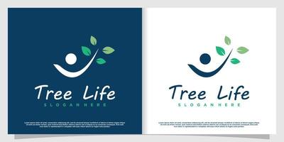 logo della vita dell'albero con vettore premium in stile umano moderno parte 1