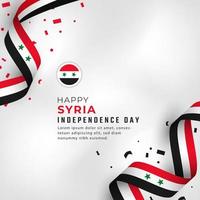 felice giorno dell'indipendenza della siria 17 aprile illustrazione del disegno vettoriale di celebrazione. modello per poster, banner, pubblicità, biglietto di auguri o elemento di design di stampa