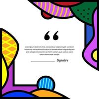 cornice sfondo colorato stile warhol pop art decorazione per modello di testo citazione social media vettore