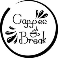 design logo terra silhouette tipografia pausa caffè vettore