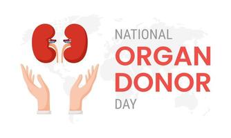 Giornata nazionale del donatore di organi con i reni vettore