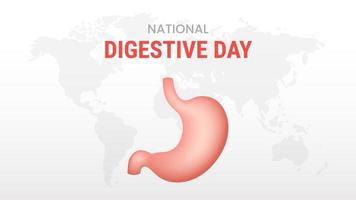 giornata mondiale della digestione su sfondo bianco vettore