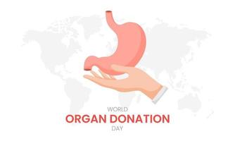 Giornata nazionale del donatore di organi con lo stomaco vettore
