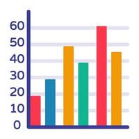 icona di download premium del grafico a barre vettore