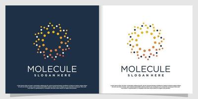 design del logo della molecola con il moderno concetto creativo premium vector parte 4
