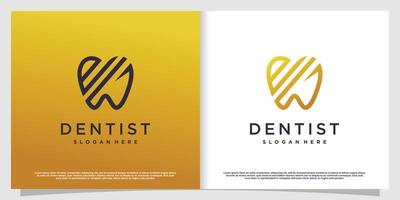 design del logo dentale con elemento vettoriale premium in stile creativo parte 12