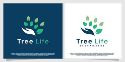 logo della vita dell'albero con vettore premium in stile umano moderno parte 3