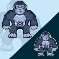 vettore premium del personaggio del logo della mascotte gorilla