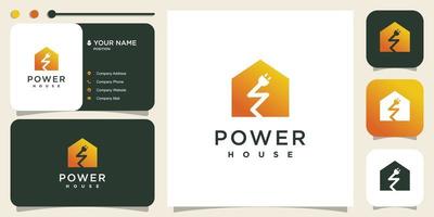logo della casa con il concetto di energia elettrica premium vector parte 2