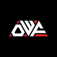 design del logo della lettera triangolare owf con forma triangolare. monogramma di design con logo triangolo owf. modello di logo vettoriale triangolo owf con colore rosso. logo triangolare owf logo semplice, elegante e lussuoso. uff