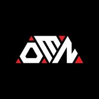 design del logo della lettera triangolare omn con forma triangolare. monogramma di design del logo del triangolo omn. omn triangolo modello di logo vettoriale con colore rosso. omn logo triangolare logo semplice, elegante e lussuoso. onni