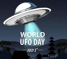 banner poster giornata mondiale degli ufo vettore