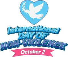 poster della giornata internazionale della non violenza vettore